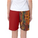 Red Abbey Abstract Animal Print Women s Basketball Shorts View2