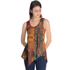 Red Abbey Abstract Animal Print Sleeveless Tunic