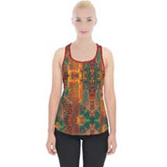 Red Abbey Abstract Animal Print Piece Up Tank Top