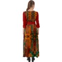 Red Abbey Abstract Animal Print Button Up Boho Maxi Dress View2