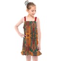 Red Abbey Abstract Animal Print Kids  Overall Dress View1