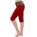 Red Abbey Abstract Animal Print Lightweight Velour Cropped Yoga Leggings View2