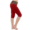 Red Abbey Abstract Animal Print Lightweight Velour Cropped Yoga Leggings View3