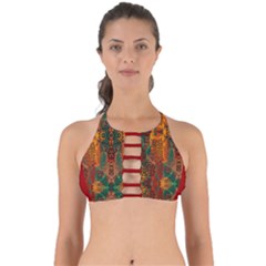 Red Abbey Abstract Animal Print Perfectly Cut Out Bikini Top