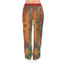 Red Abbey Abstract Animal Print Women velvet Drawstring Pants View2