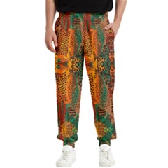 Red Abbey Abstract Animal Print Men s Elastic Waist Pants by MickiRedd