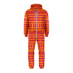 Mudcloth Hot Tangerine Hooded Jumpsuit (kids)