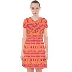 Mudcloth Hot Tangerine Adorable In Chiffon Dress by MickiRedd