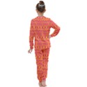 Mudcloth Hot Tangerine Kids  Long Sleeve Set  View2