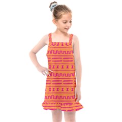 Mudcloth Hot Tangerine Kids  Overall Dress by MickiRedd