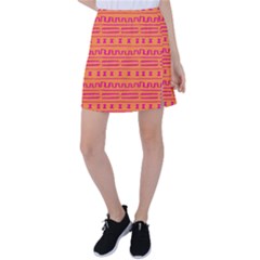 Mudcloth Hot Tangerine Tennis Skirt by MickiRedd