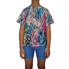 Colorful Spotted Reptilian Kids  Short Sleeve Swimwear by MickiRedd