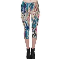 Colorful Spotted Reptilian Capri Leggings  by MickiRedd