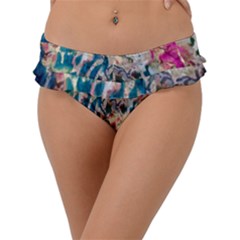 Colorful Spotted Reptilian Frill Bikini Bottom