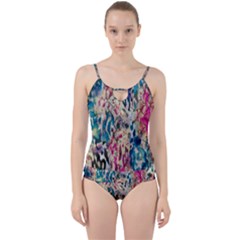 Colorful Spotted Reptilian Cut Out Top Tankini Set by MickiRedd