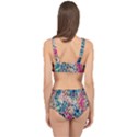 Colorful Spotted Reptilian Cage Up Bikini Set View2