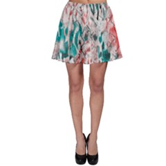 Colorful Spotted Reptilian Coral Skater Skirt by MickiRedd