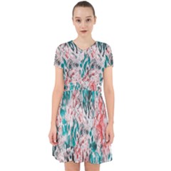 Colorful Spotted Reptilian Coral Adorable In Chiffon Dress by MickiRedd