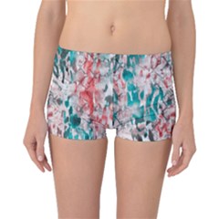 Colorful Spotted Reptilian Coral Boyleg Bikini Bottoms