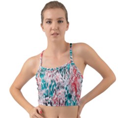 Colorful Spotted Reptilian Coral Mini Tank Bikini Top by MickiRedd