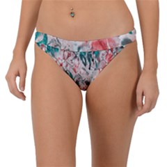 Colorful Spotted Reptilian Coral Band Bikini Bottom