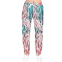 Colorful Spotted Reptilian Coral Women velvet Drawstring Pants View1