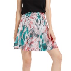 Colorful Spotted Reptilian Coral Waistband Skirt by MickiRedd