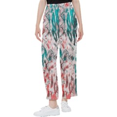 Colorful Spotted Reptilian Coral Women s Pants  by MickiRedd