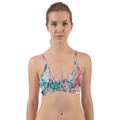 Colorful Spotted Reptilian Coral Wrap Around Bikini Top by MickiRedd