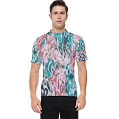 Colorful Spotted Reptilian Coral Men s Short Sleeve Rash Guard by MickiRedd