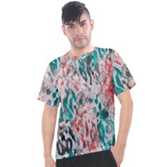 Colorful Spotted Reptilian Coral Men s Sport Top by MickiRedd