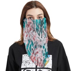 Colorful Spotted Reptilian Coral Face Covering Bandana (triangle) by MickiRedd