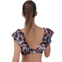 Glaminmal Plunge Frill Sleeve Bikini Top View2