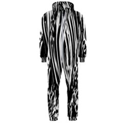 Zebra Leopard Black 7000 Hooded Jumpsuit (men) by MickiRedd