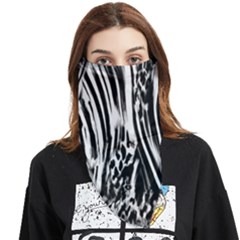 Zebra Leopard Black 7000 Face Covering Bandana (triangle) by MickiRedd