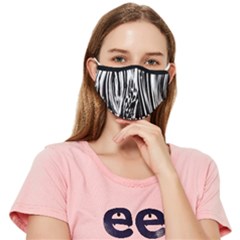 Zebra Leopard Black 7000 Fitted Cloth Face Mask (adult) by MickiRedd