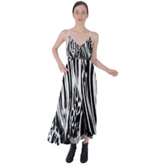 Zebra Leopard Black 7000 Tie Back Maxi Dress by MickiRedd