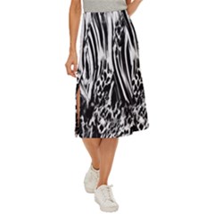 Zebra Leopard Black 7000 Midi Panel Skirt