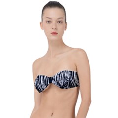 Zebra Leopard Black 7000 Classic Bandeau Bikini Top  by MickiRedd