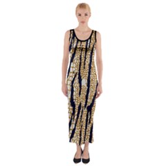 Tiger Snake Black 7000 Fitted Maxi Dress by MickiRedd