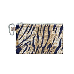 Tiger Snake Black 7000 Canvas Cosmetic Bag (small) by MickiRedd