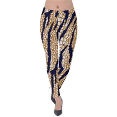 Tiger Snake Black 7000 Velvet Leggings