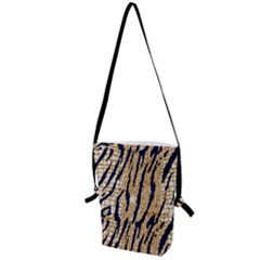 Tiger Snake Black 7000 Folding Shoulder Bag by MickiRedd