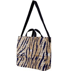 Tiger Snake Black 7000 Square Shoulder Tote Bag