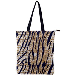 Tiger Snake Black 7000 Double Zip Up Tote Bag