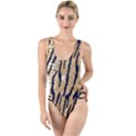 Tiger Snake Black 7000 High Leg Strappy Swimsuit View1