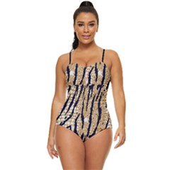 Tiger Snake Black 7000 Retro Full Coverage Swimsuit