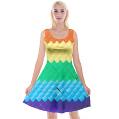 Mandalas-1084082 Textured-rainbow Reversible Velvet Sleeveless Dress