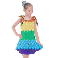 Mandalas-1084082 Textured-rainbow Kids  Tie Up Tunic Dress by jellybeansanddinosaurs