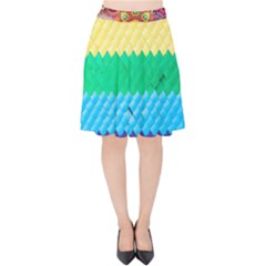 Mandalas-1084082 Textured-rainbow Velvet High Waist Skirt by jellybeansanddinosaurs